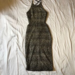 Black and gold dress